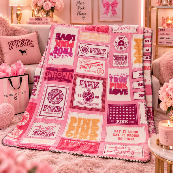 Cozy plush blanket PINK Victoria's Secret Pink