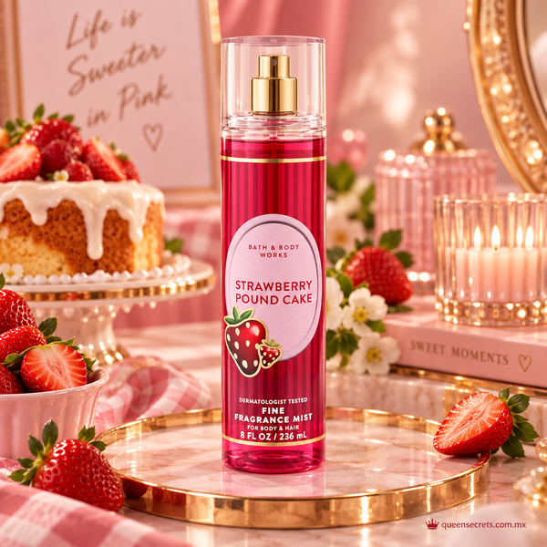 Set Strawberry Pound Cake bath and body works