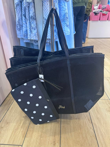 Mesh Tote and Pouch PINK Victoria's Secret Pink