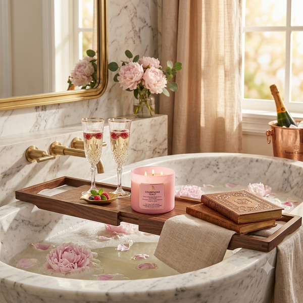 vela de 3 mechas Champagne Toast bath and body works