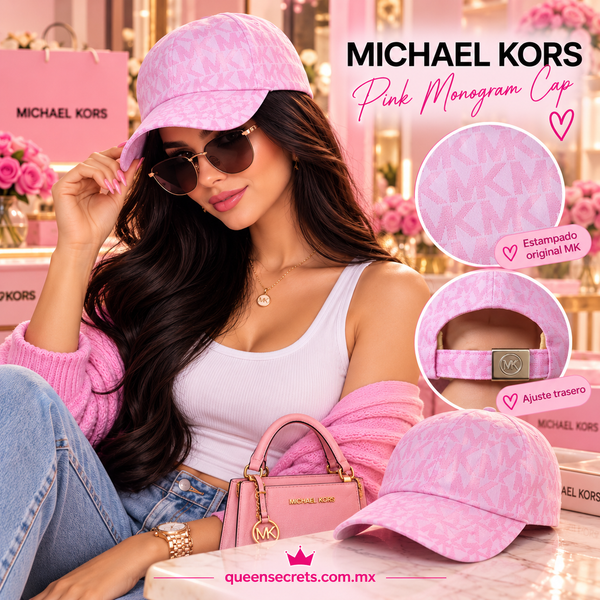 Gorra Monogram Michael Kors rosa Michael Kors