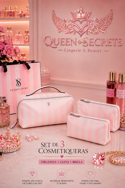 Set de 3 Cosmetiqueras Victoria’s Secret