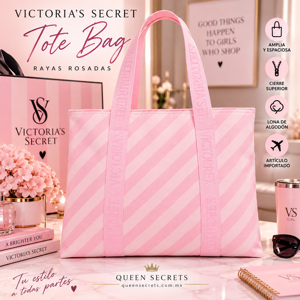 Heritage stripe canvas tote Victoria's Secret