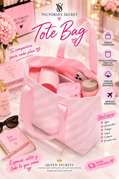 Heritage stripe canvas tote Victoria's Secret
